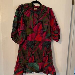 Farm Rio Tropical leaf dress